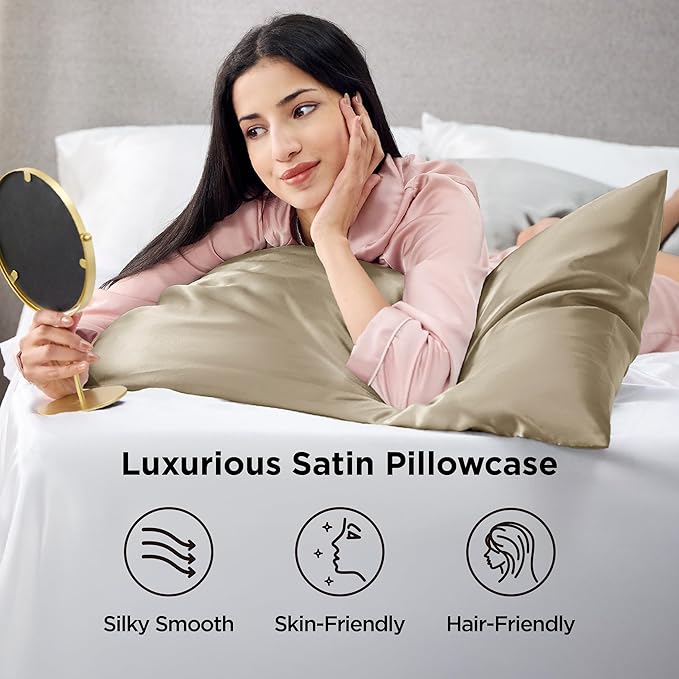 Satin Pillowcase Set - King - 20 x 36 in - 2 Piece