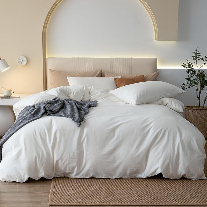 Linen Duvet Cover Set - King - 120 x 98 in - 3 Piece
