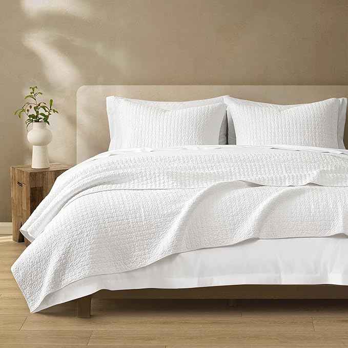 100% Cotton Hypoallergenic Quilt Set - Queen