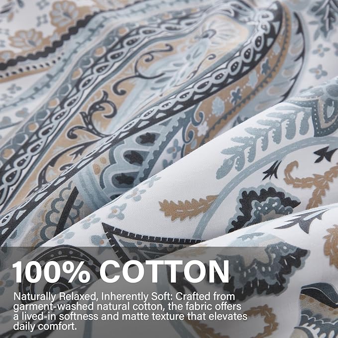 100% Cotton Duvet Cover Set - Full - 3 Piece