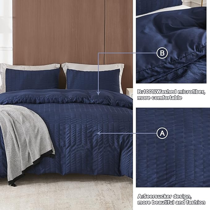 Microfiber Duvet Cover Set - King - 104 x 90 in - 3 Piece