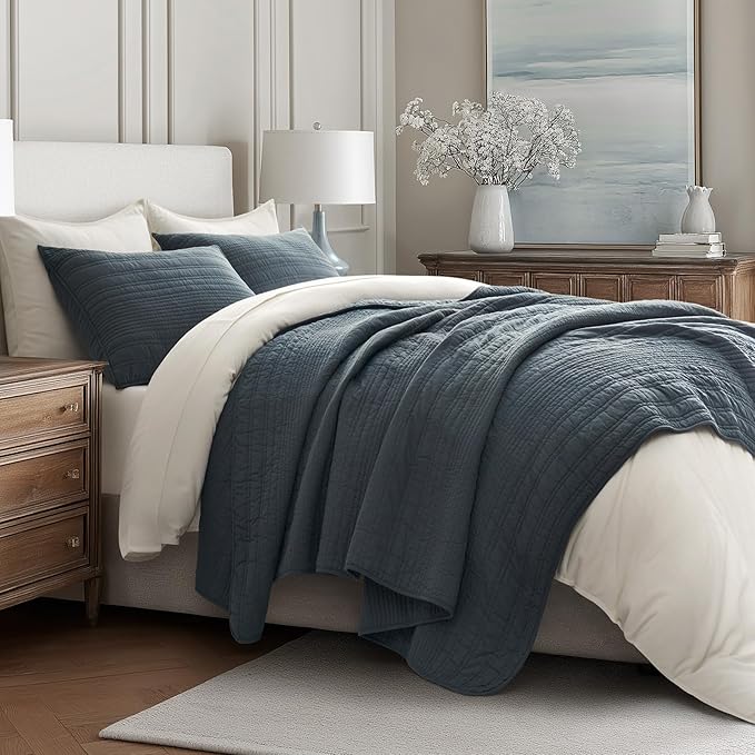 100% Cotton Quilt Set - Queen - 3 Piece