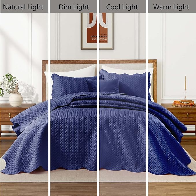 Microfiber Quilt Set - California King - 3 Piece
