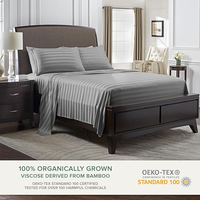Bamboo Cooling Bed Sheet Set - King - 4 Piece