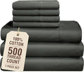 100% Cotton Bed Sheet Set - Split King - 15 in Deep Pocket - 7 Piece