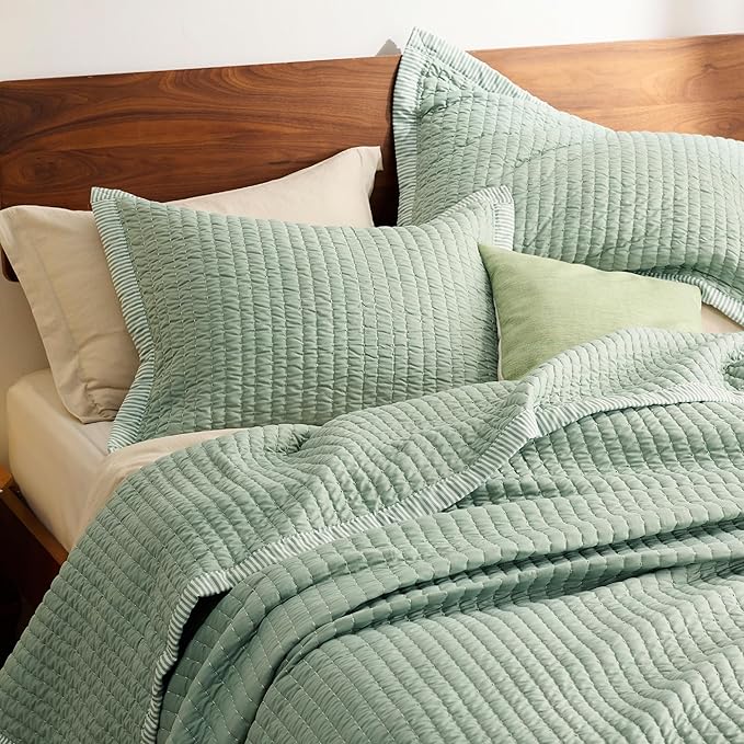 Microfiber Quilt Set - King - 3 Piece
