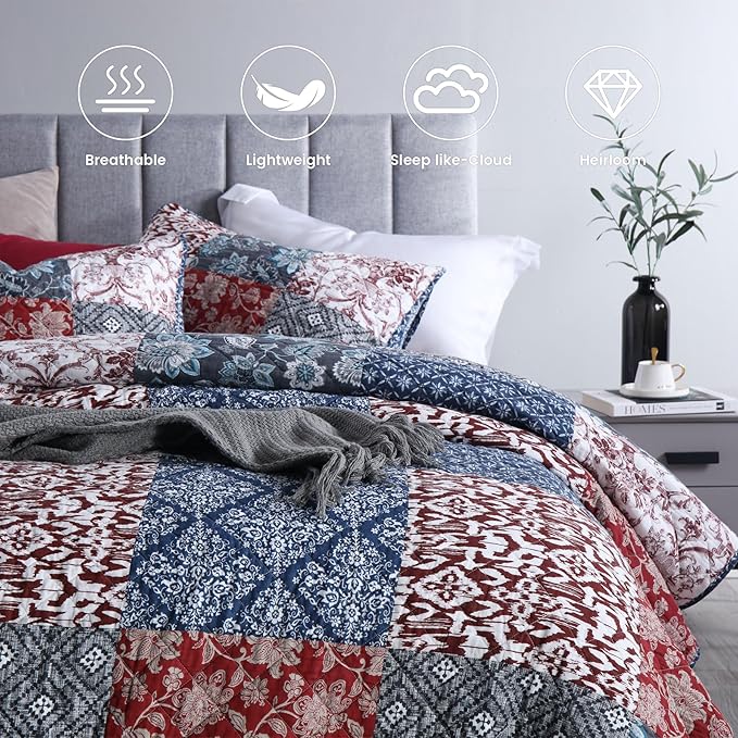 100% Cotton Quilt Set - Queen