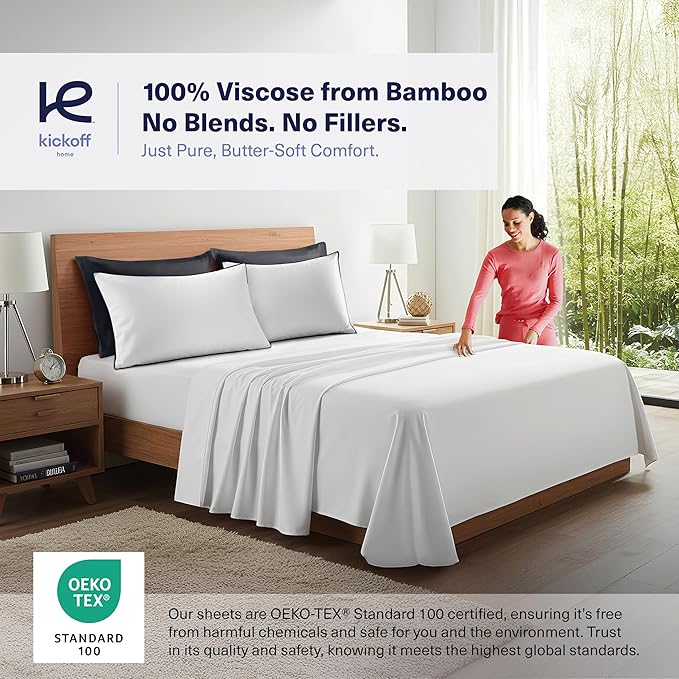 Bamboo Cooling Pillowcase Set - Queen - 2 Piece