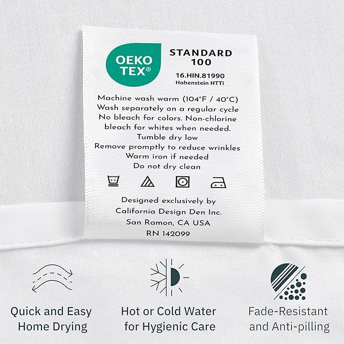 100% Cotton Bed Sheet Set - King - 4 Piece