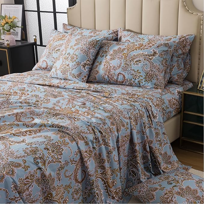 100% Cotton Bed Sheet Set - Queen - 4 Piece