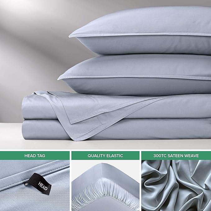 Bamboo Cooling Bed Sheet Set - Queen - 4 Piece