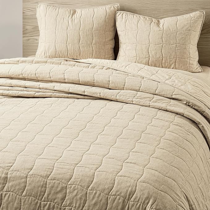 100% Cotton Hypoallergenic Quilt Set - Queen