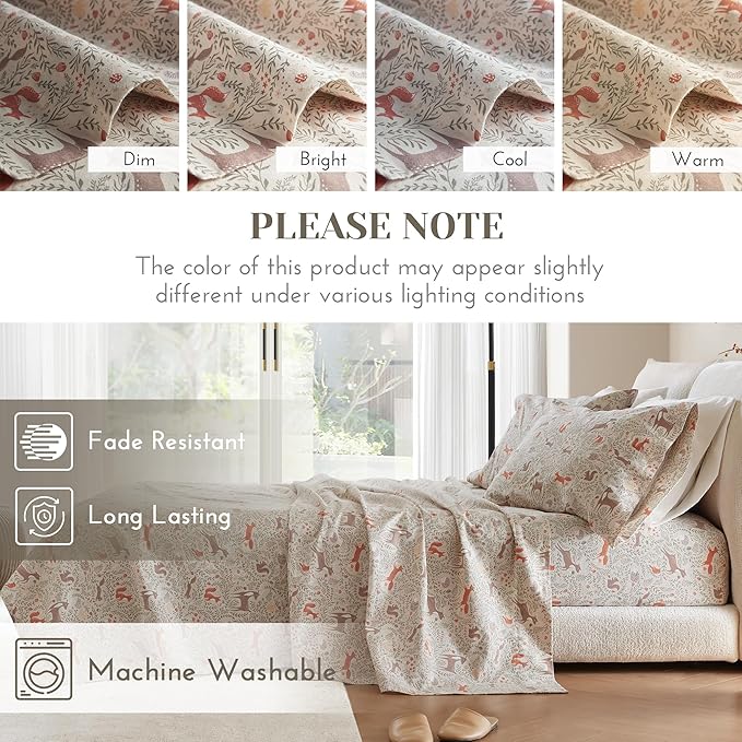 Flannel Bed Sheet Set - Twin - 3 Piece