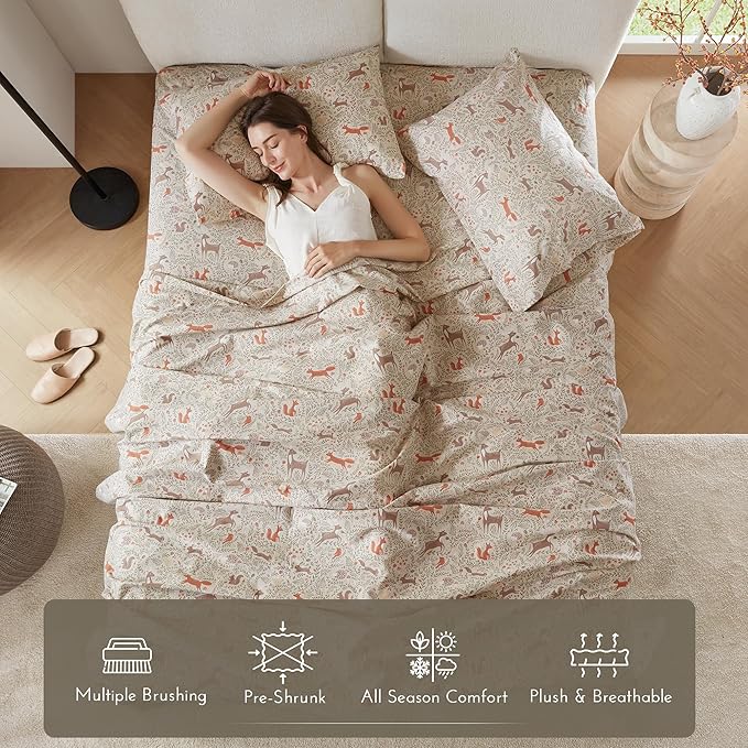 Flannel Bed Sheet Set - Twin XL - 3 Piece