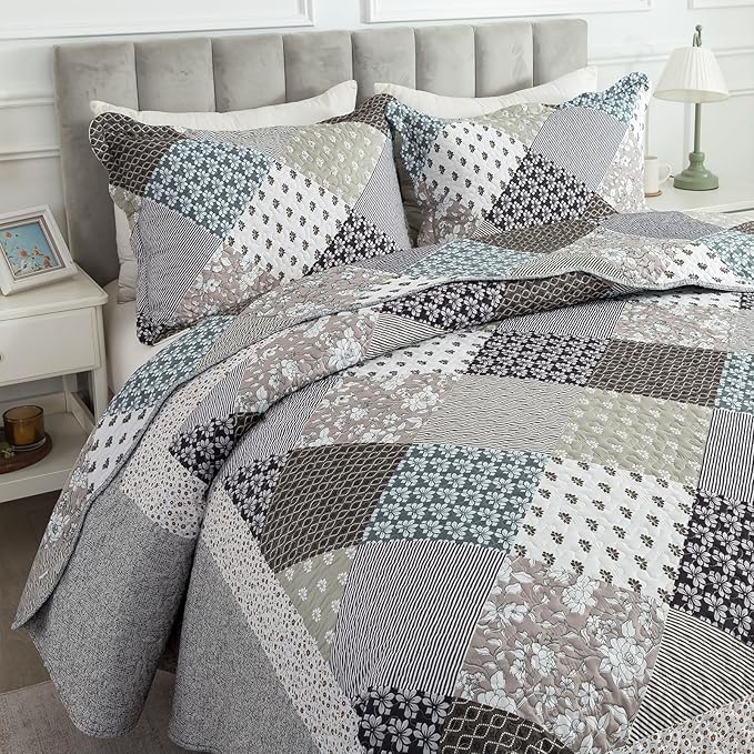 Microfiber Quilt Set - King - 3 Piece