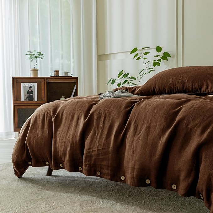 Linen Duvet Cover Set - King - 120 x 98 in - 3 Piece