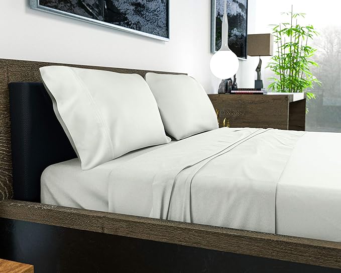 Bamboo Cooling Bed Sheet Set - King - 4 Piece