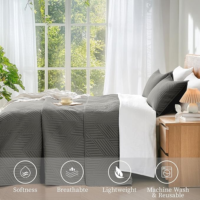 Microfiber Quilt Set - Twin
