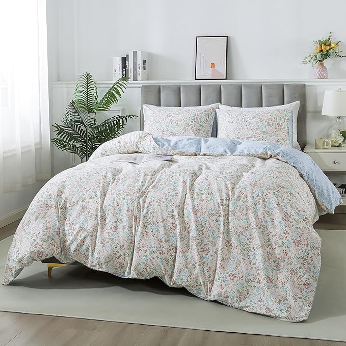 100% Cotton Duvet Cover Set - King - 3 Piece