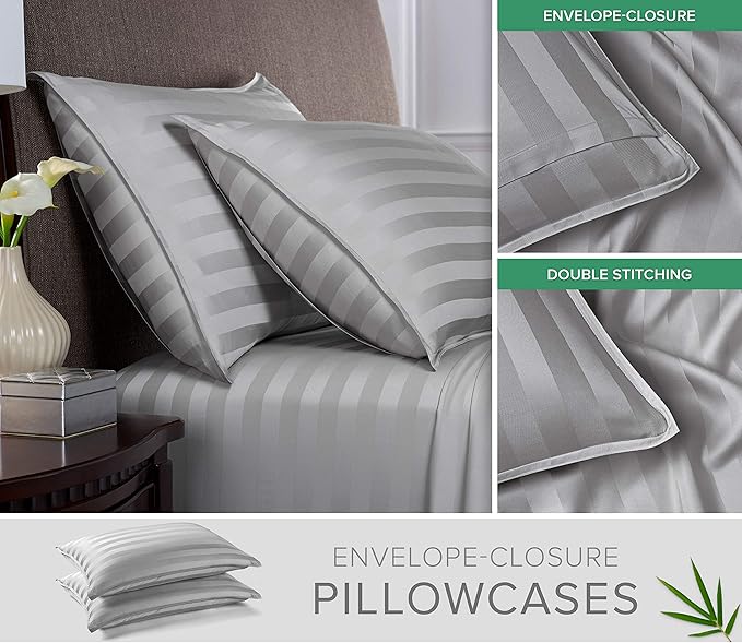 Bamboo Cooling Bed Sheet Set - Queen - 4 Piece