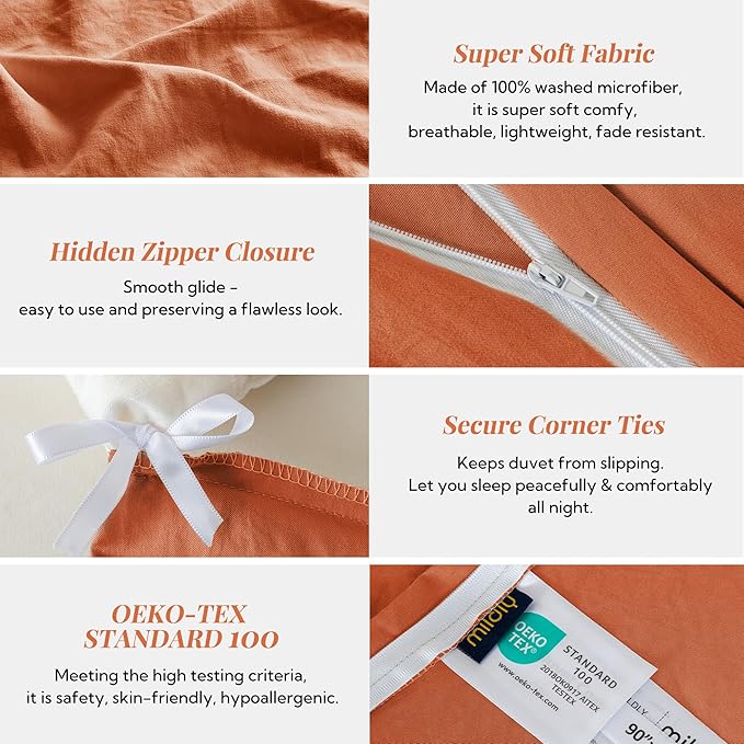 Microfiber Duvet Cover Set - 3 Piece
