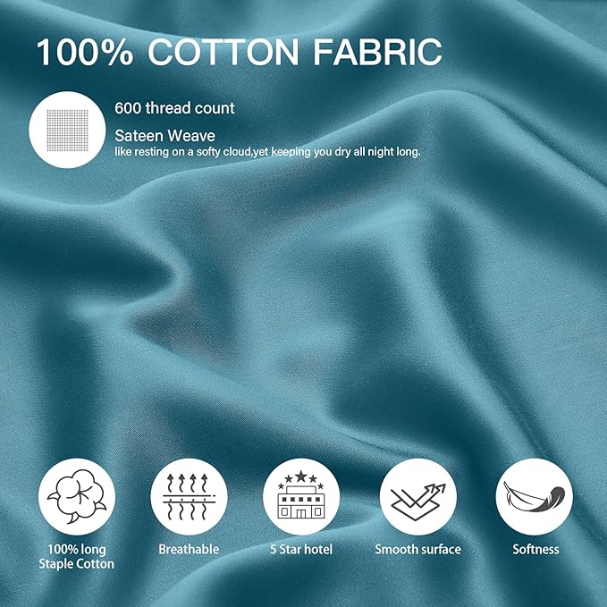 100% Cotton Pillowcase Set - Standard - 20 x 26 in - 2 Piece