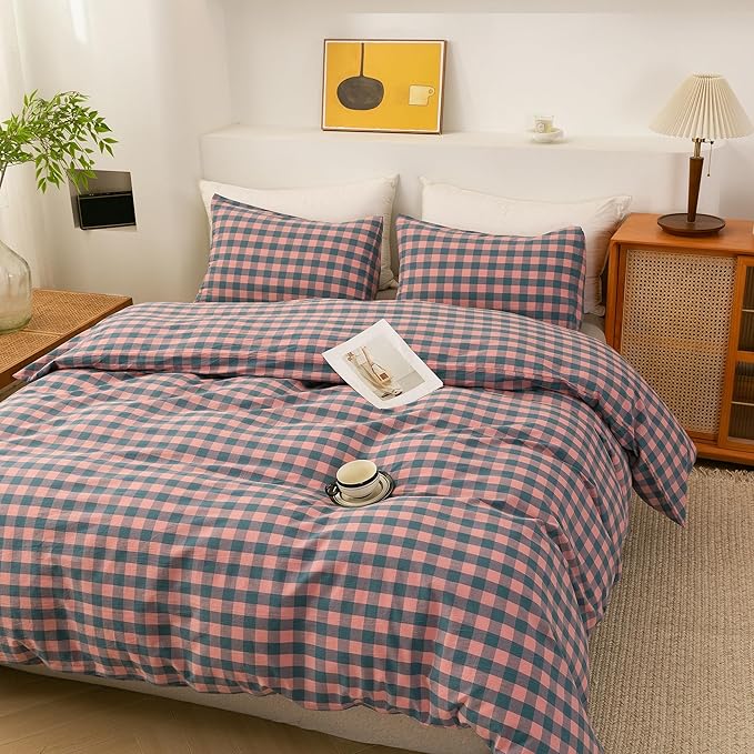 Linen Duvet Cover Set - California King - 3 Piece