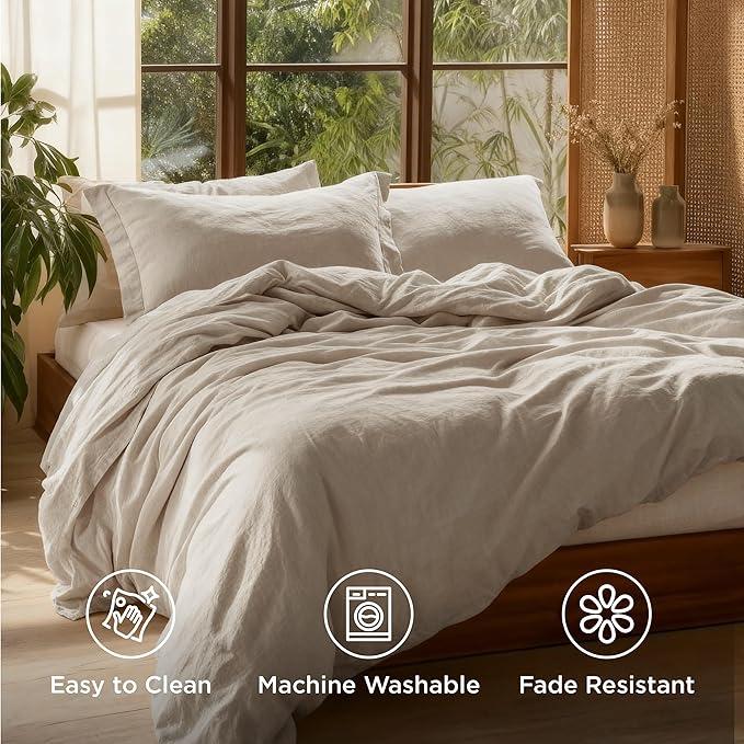 Linen Duvet Cover Set - Queen