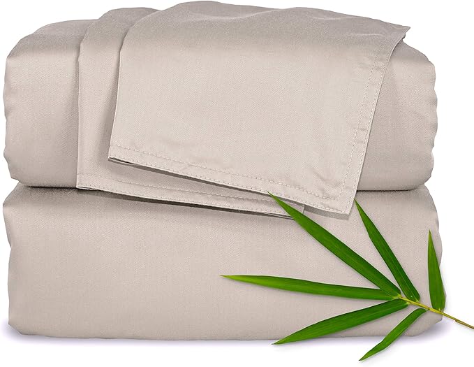Bamboo Cooling Bed Sheet Set - Queen - 4 Piece