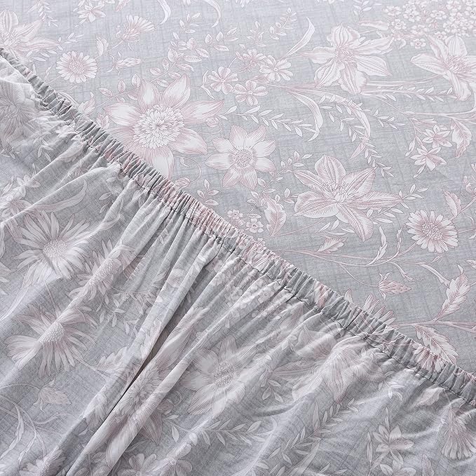100% Cotton Bed Sheet Set - Twin - 4 Piece