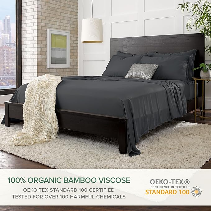 Bamboo Cooling Bed Sheet Set - Split King - 5 Piece