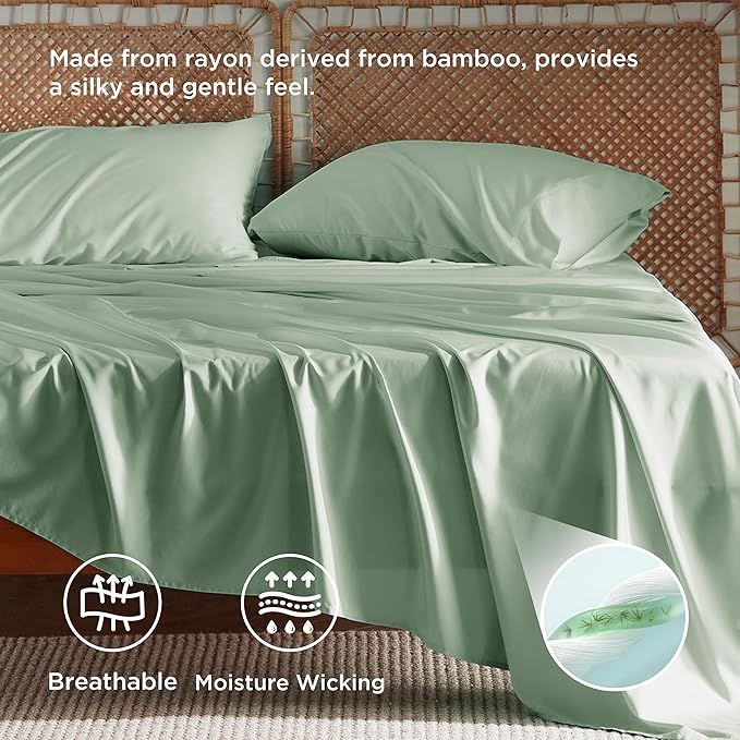 Bamboo Cooling Bed Sheet Set - California King