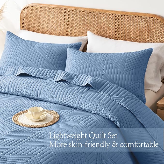 Microfiber Quilt Set - Queen