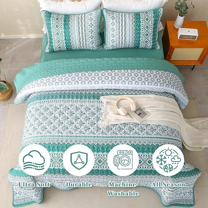 Microfiber Quilt Set - King - 3 Piece