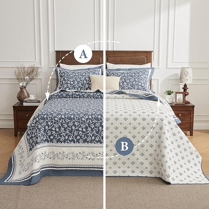 100% Cotton Bedding Set - Queen - 3 Piece