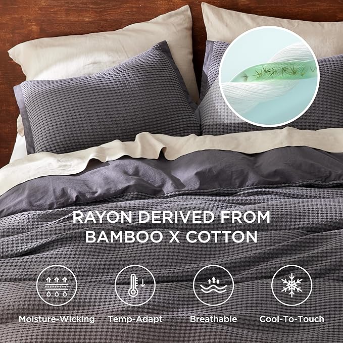 Bamboo Cooling Duvet Cover Set - King - 3 Piece