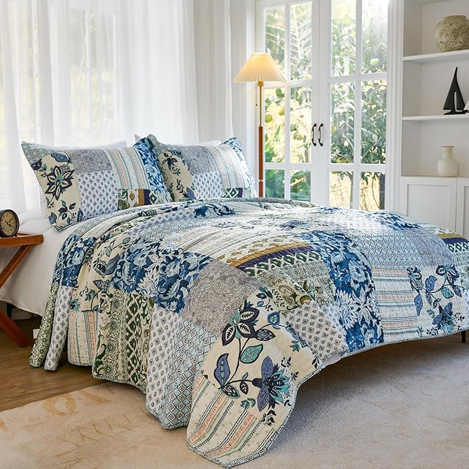100% Cotton Quilt Set - Queen