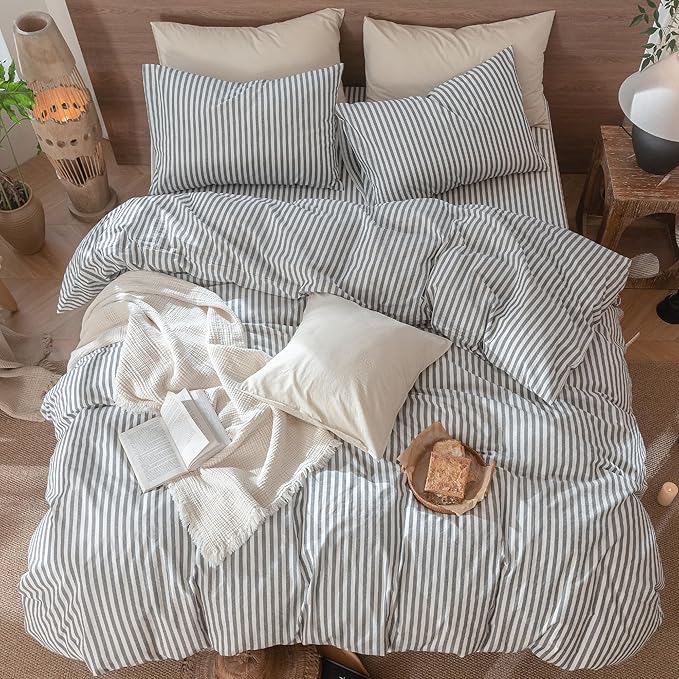 Linen Duvet Cover Set - Twin