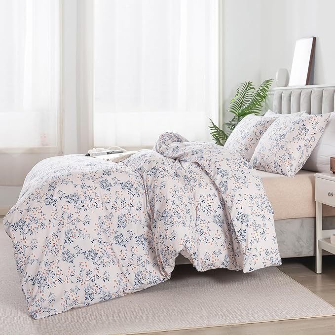 100% Cotton Duvet Cover Set - King - 3 Piece