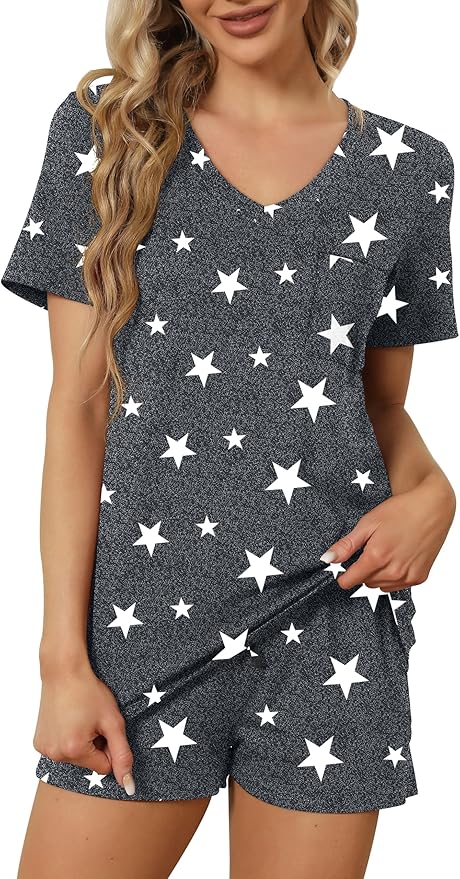 Women's Pajama Set - Short Sleeve - 2 Piece