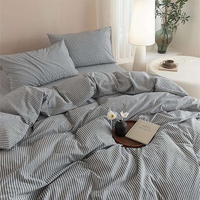Linen Duvet Cover Set - Queen - 3 Piece