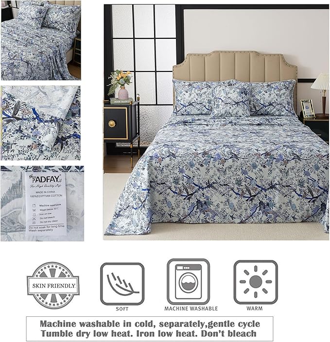 Bed Sheet Set - Queen - 17.7 in Deep Pocket - 4 Piece