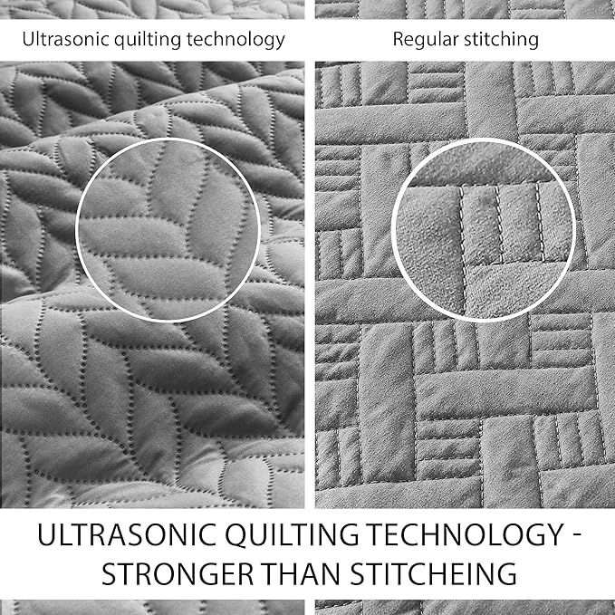 Microfiber Quilt Set - King - 3 Piece