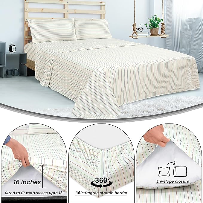 Bed Sheet Set - King - 4 Piece