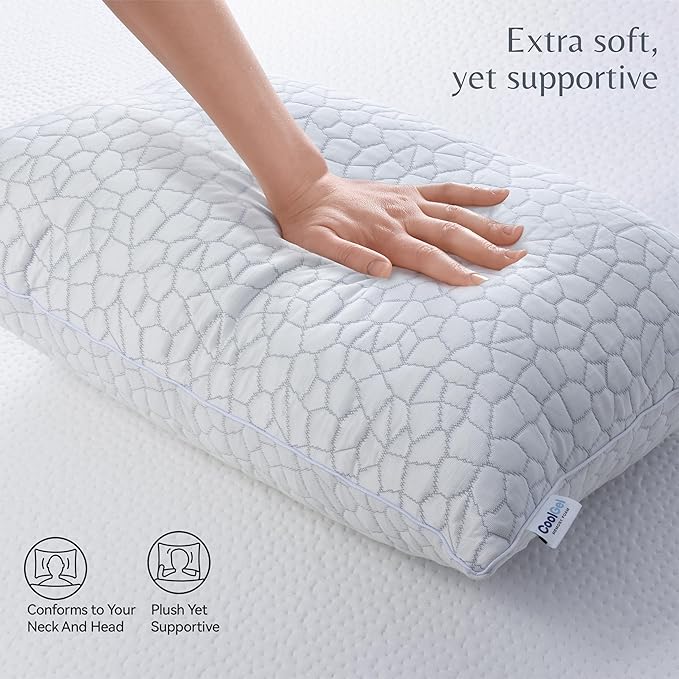 Memory Foam Cooling Bed Pillow - King