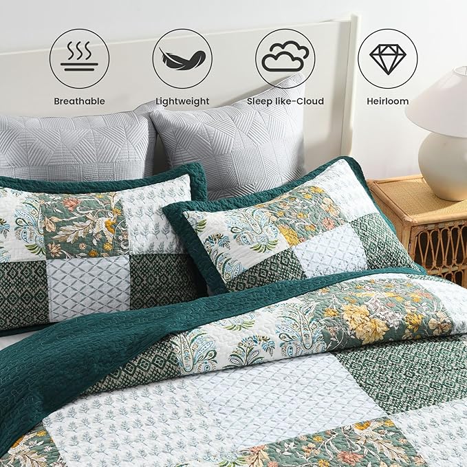 100% Cotton Quilt Set - Queen
