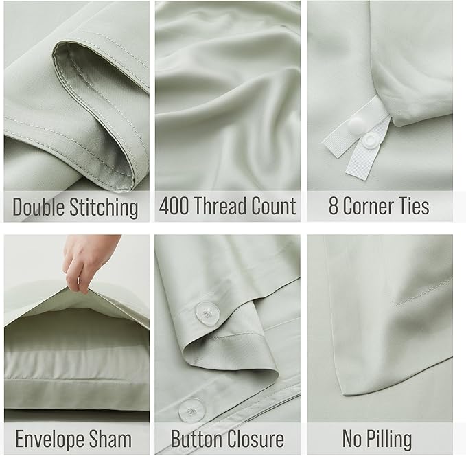 Bamboo Cooling Duvet Cover Set - King - 3 Piece