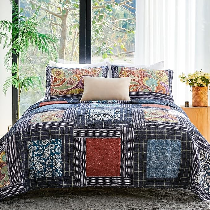 100% Cotton Quilt Set - Queen