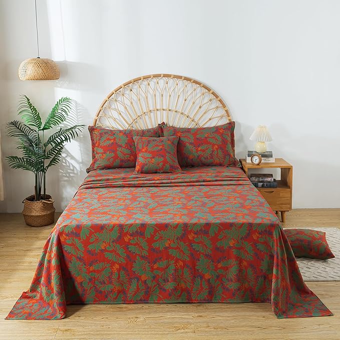 100% Cotton Bed Sheet Set - King - 4 Piece