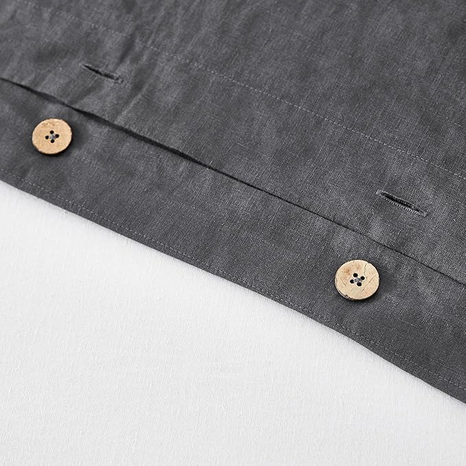 Linen Duvet Cover Set - California King - 104 x 98 in - 3 Piece